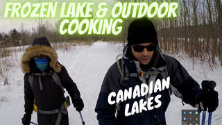 Snow Shoeing on a Frozen Lake